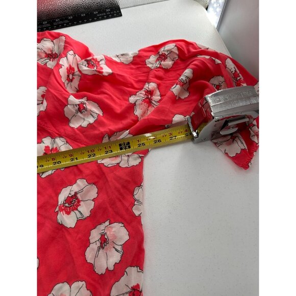 Old Navy Womens Red Floral Blouse XXL/XXG Lightweight Hawaiian Plus Size Boho - Picture 3 of 6
